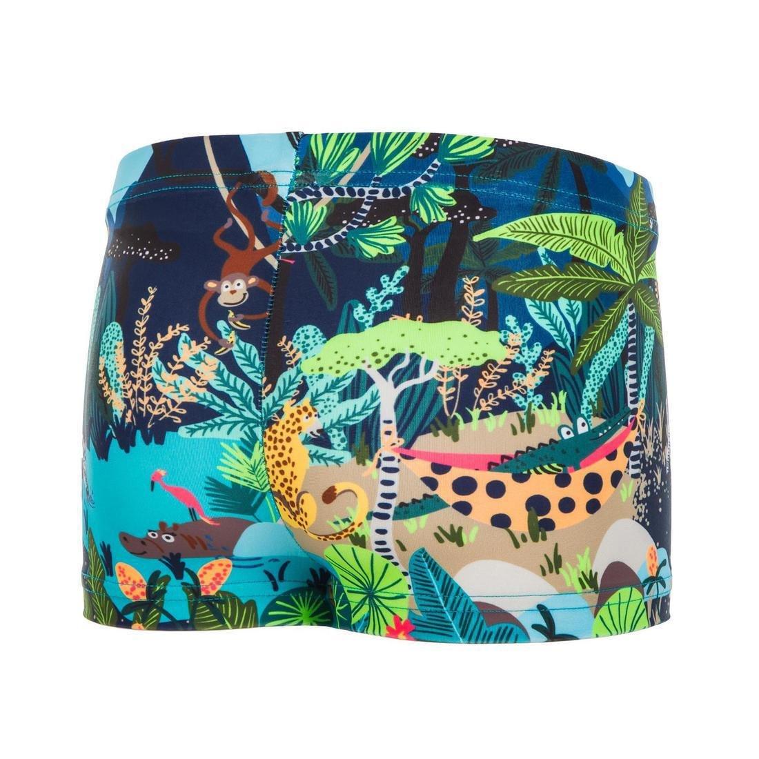 4-5Y BABY / Kids' Swimming Boxers -  Fish Print, Navy Blue, , large image number 5