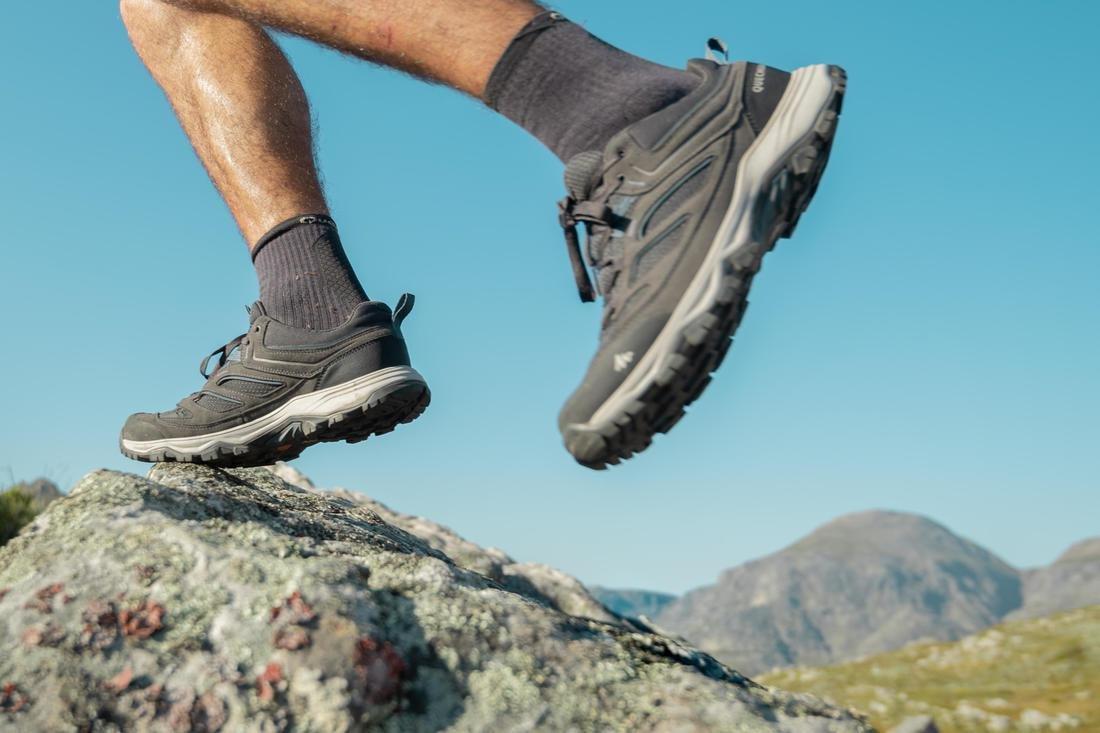 Mens Mountain Hiking Shoes - Mh100, Grey, , large image number 9
