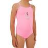 OLAIAN - 7-8 Yrs 1-Piece Swimsuit Hanalei 100, Fluo Pink