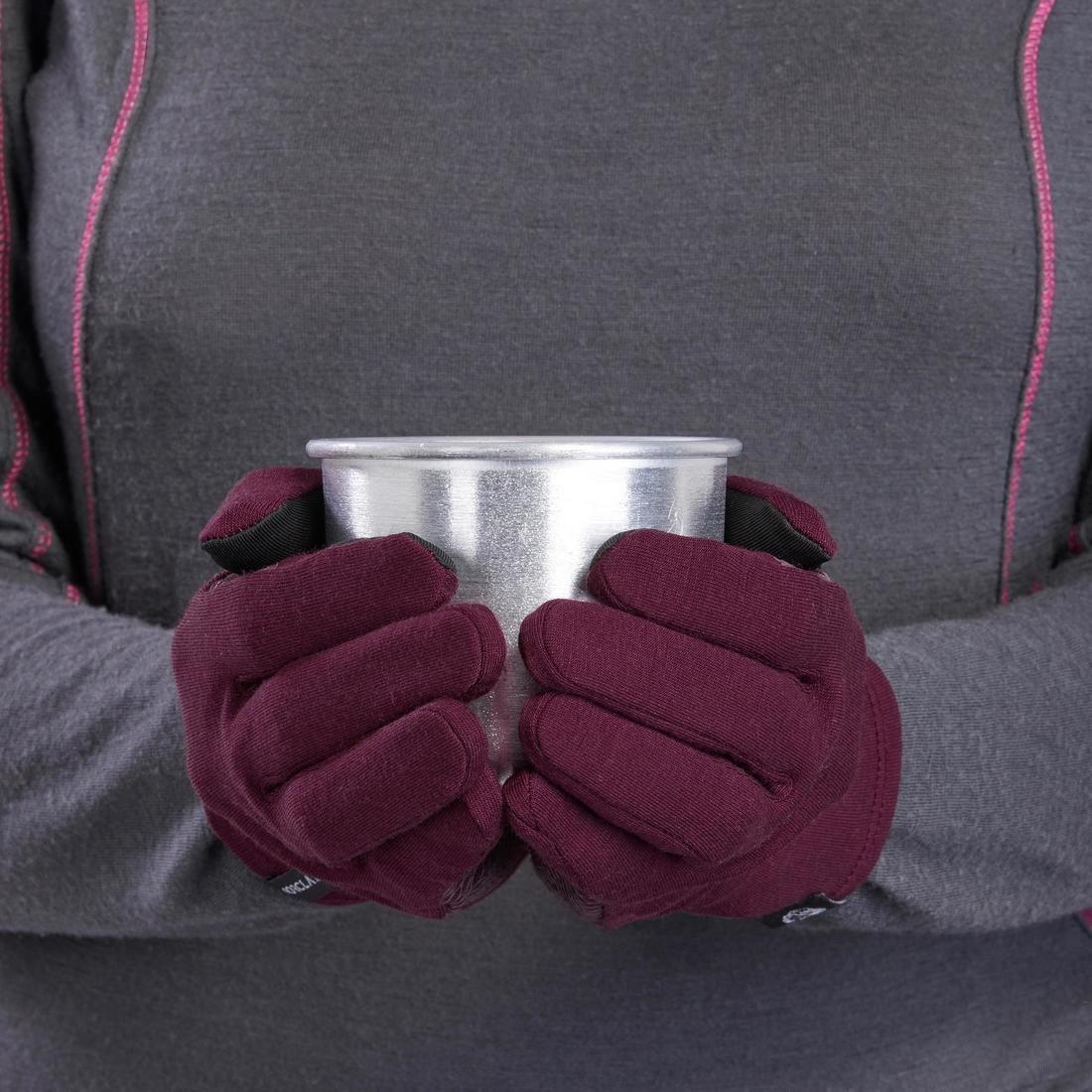 M/L  Adult Merino Wool Liner Gloves, Deep Chocolate Truffle, , large image number 1