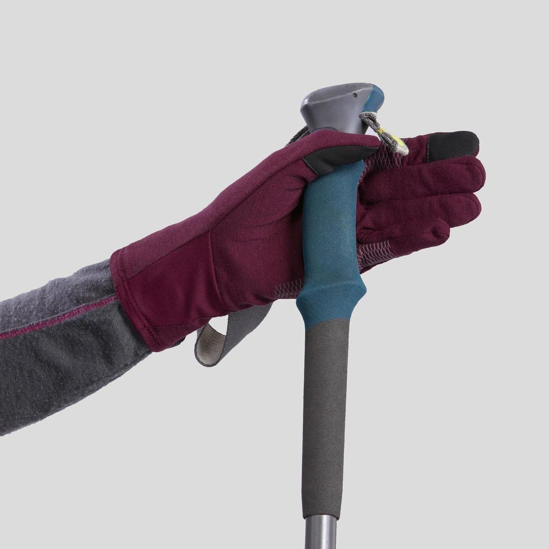 M/L  Adult Merino Wool Liner Gloves, Deep Chocolate Truffle, , large image number 9