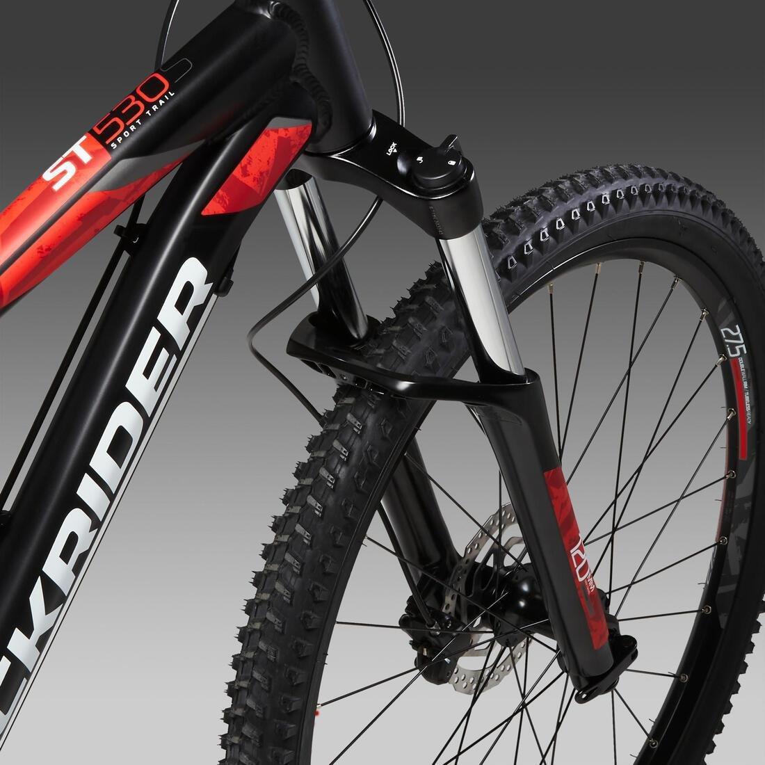 XL - 185-200cm  27.5 Mountain Bike ST 530 - Black/Red, No Color, large image number 7