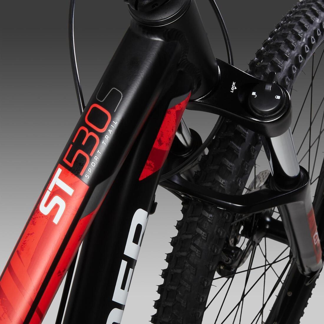 XL - 185-200cm  27.5 Mountain Bike ST 530 - Black/Red, No Color, large image number 8