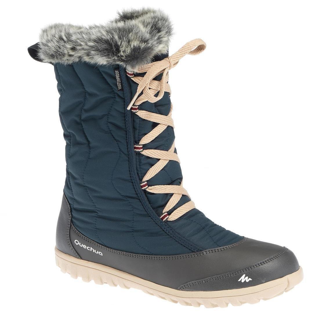 Women Warm And Waterproof Snow Hiking Boots - Sh900, Linen, No Color, large image number 1