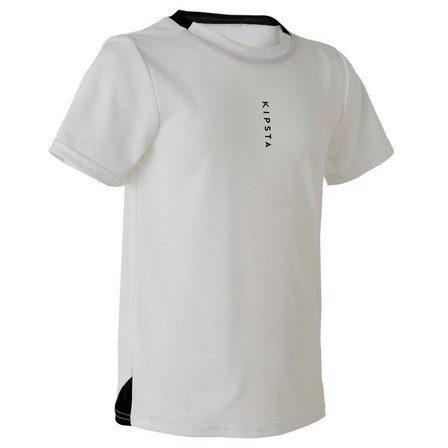 KIPSTA - قميص كرة قدم للأطفال ف.100 من سن 10-11 سنة، أبيض