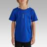 KIPSTA - قميص كرة قدم للأطفال ف.100 من سن 7-8 سنوات، أسود