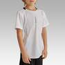 KIPSTA - قميص كرة قدم للأطفال ف.100 من سن 8-9 سنوات، أسود