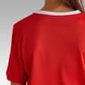 KIPSTA - قميص كرة قدم للأطفال ف.100 من سن 10-11 سنة، أسود