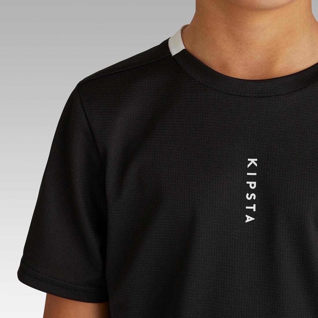 14-15Y Kids' Football Jersey F100, Black, , large image number 14