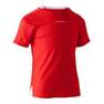 KIPSTA - قميص كرة قدم للأطفال ف.100 من سن 10-11 سنة، أحمر قرمزي
