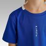 KIPSTA - قميص كرة قدم للأطفال ف.100 من سن 7-8 سنوات، أزرق نيلي فاتح