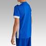 KIPSTA - 14-15Y Kids' Short-Sleeved Football Shirt F500, Bright Indigo