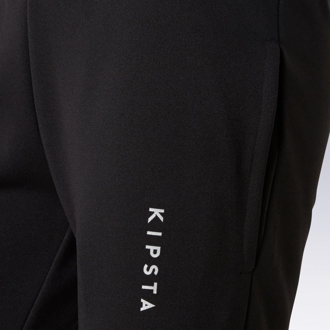Unisex Kids Football Training Bottoms F100, Black, , large image number 6