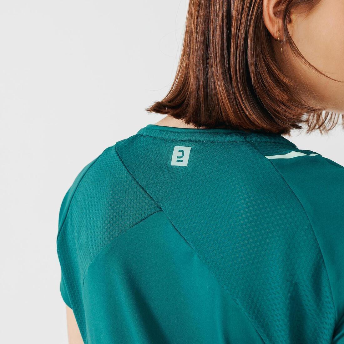 Womens Run Dry+ Running T-Shirt, Turquoise, , large image number 6