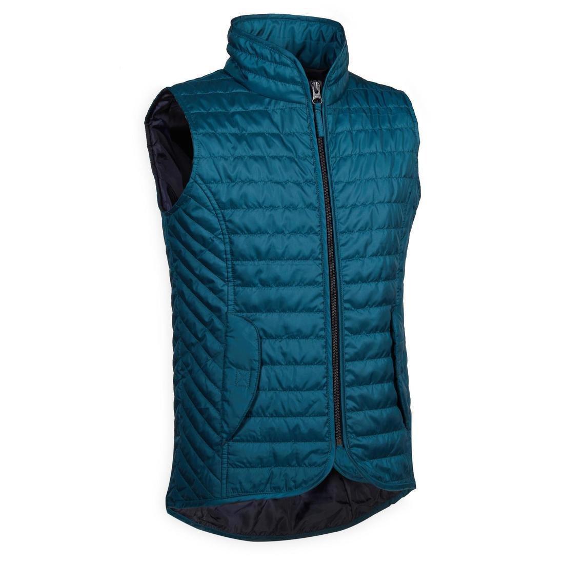 12-13 Yrs 100 Sleeveless Horse Riding Gilet, Petrol Blue, , large image number 1