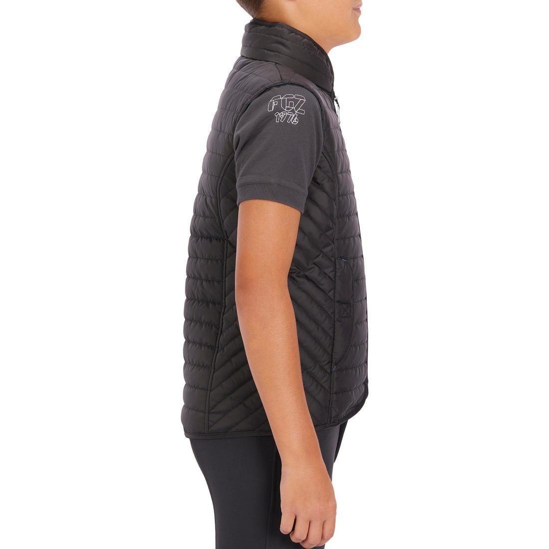 12-13 Yrs 100 Sleeveless Horse Riding Gilet, Petrol Blue, , large image number 2