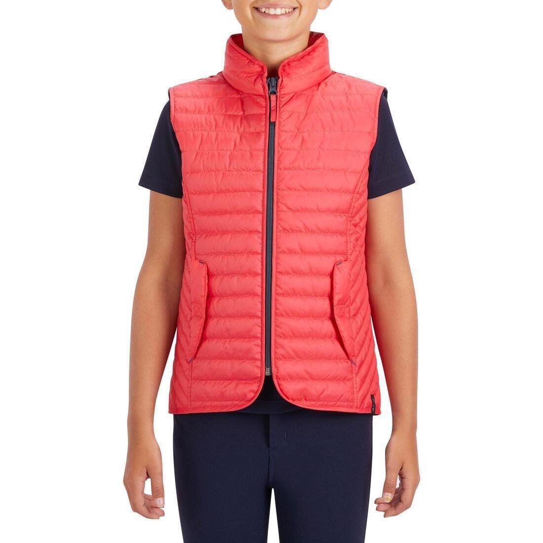 12-13 Yrs 100 Sleeveless Horse Riding Gilet, Petrol Blue, , large image number 8