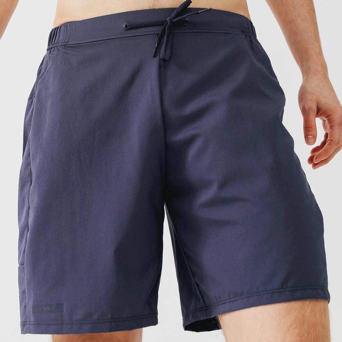 Small  Kalenji Dry+ Men's Breathable Running Shorts, Dark Blue, , large image number 0
