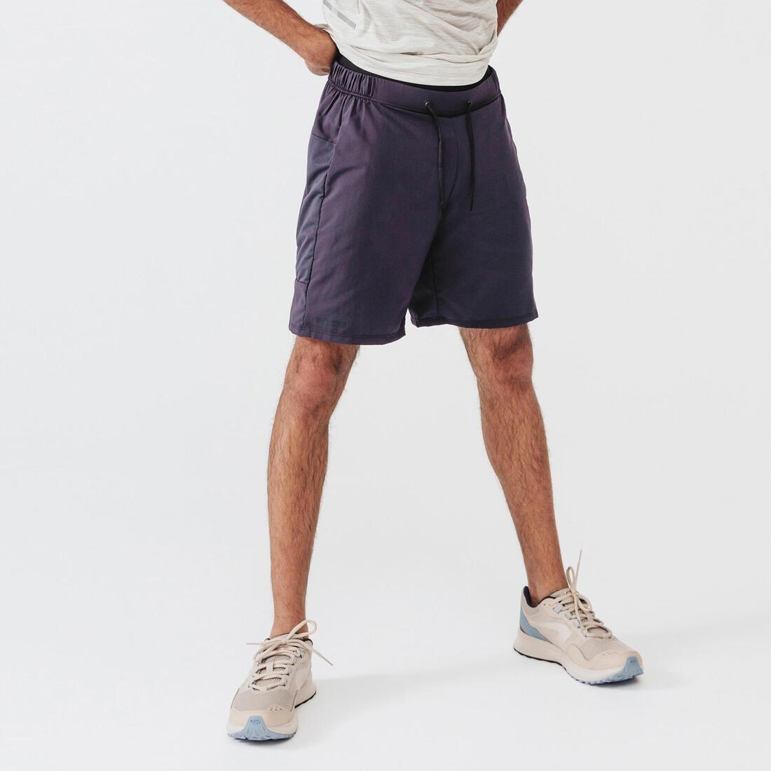Small  Kalenji Dry+ Men's Breathable Running Shorts, Dark Blue, , large image number 1
