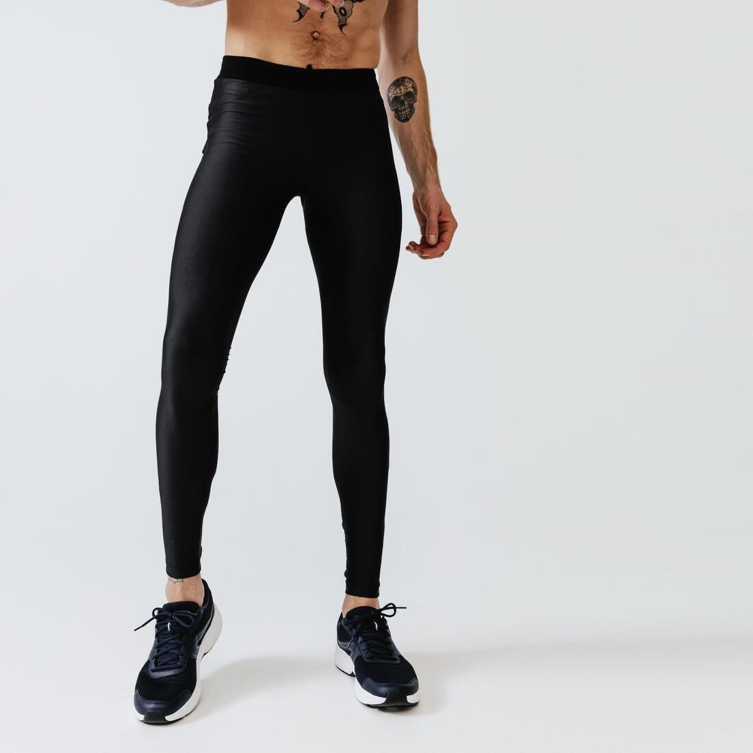 W30 L33  Kalenji Dry+ Men's Breathable Running Tights, Black, , large image number 0
