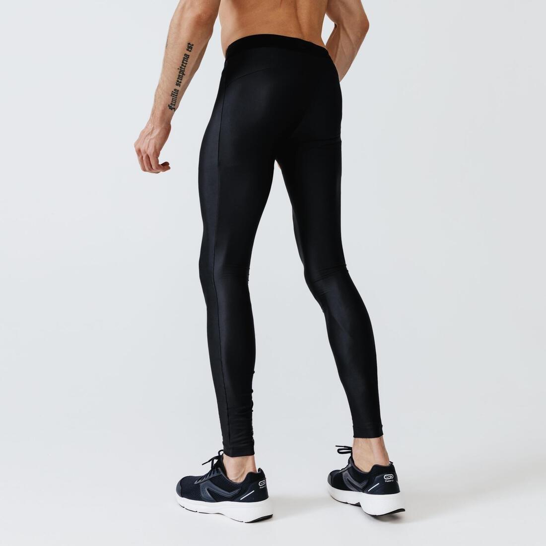 W30 L33  Kalenji Dry+ Men's Breathable Running Tights, Black, , large image number 2