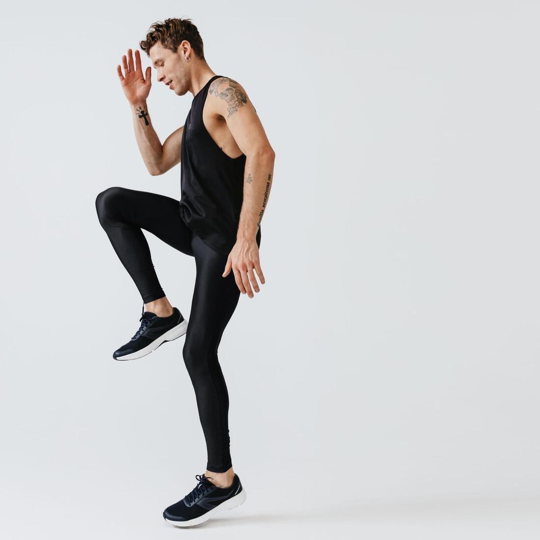 W30 L33  Kalenji Dry+ Men's Breathable Running Tights, Black, , large image number 5
