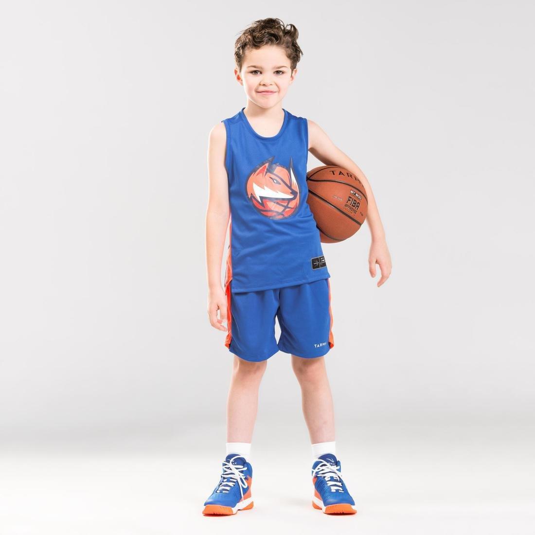 Unisex Kids Intermediate Basketball Shorts Sh500, Blue, , large image number 2