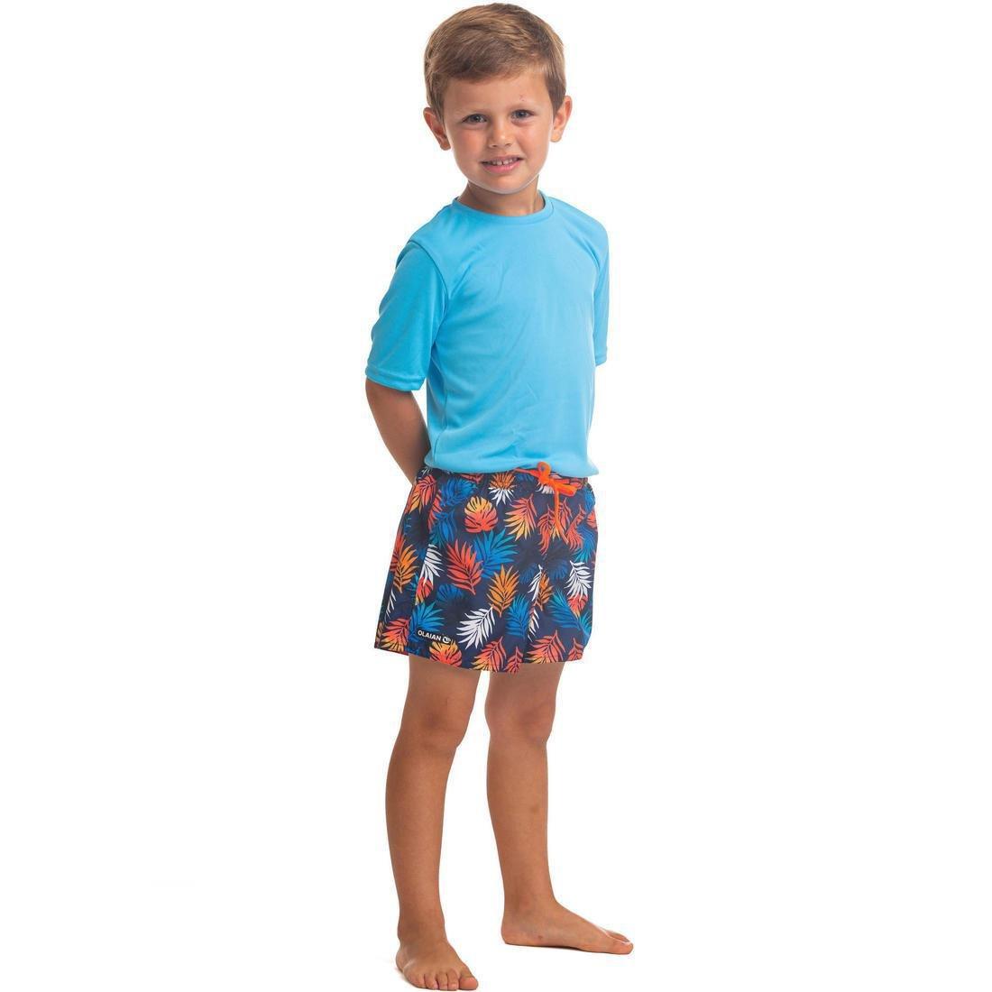5-6Y  Kids' Swim Shorts 100, Turquoise, , large image number 14