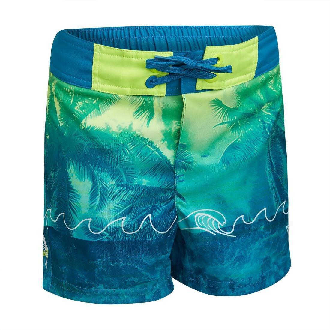 7-8Y  Kids' Swim Shorts 500, Yellow, , large image number 0