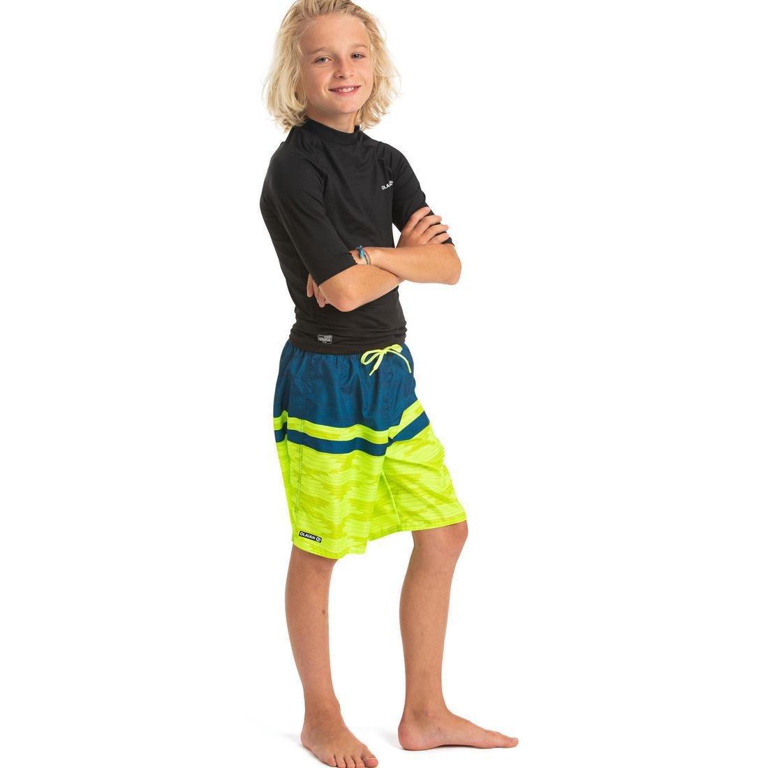 Kids Boys Long Swim Shorts, Yellow, , large image number 5