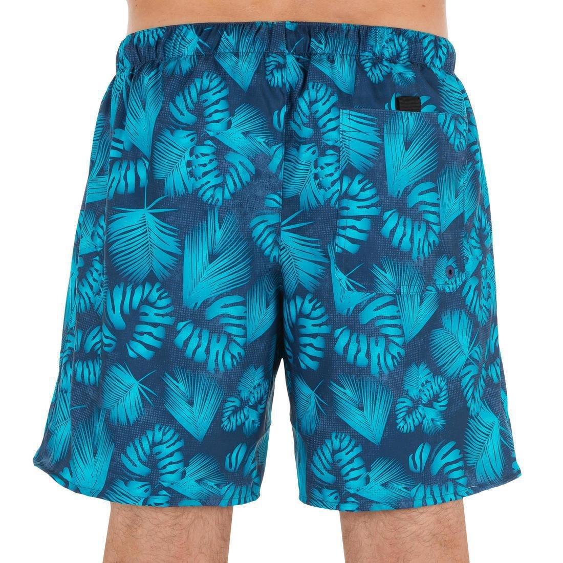 شورت لركوب الأمواج مربعات 100، أزرق، مقاس XL, , large image number 13