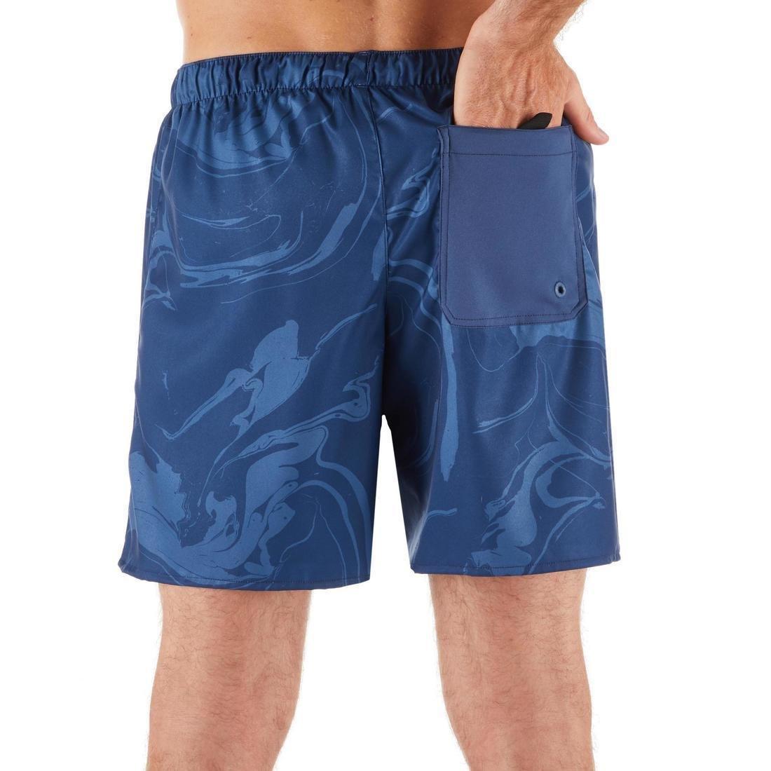 شورت لركوب الأمواج مربعات 100، برتقالي، مقاس 2XL, , large image number 8