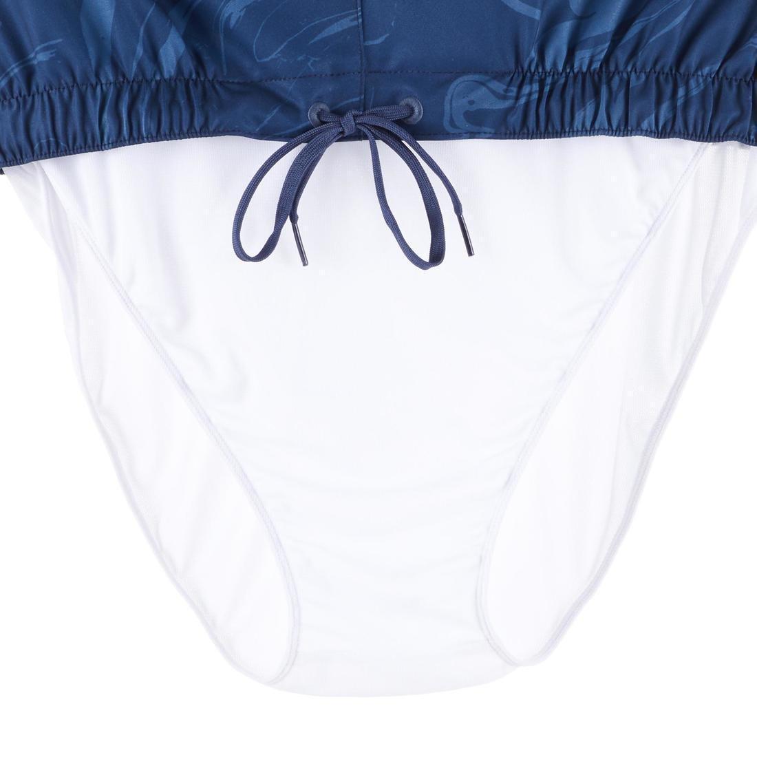 شورت لركوب الأمواج مربعات 100، برتقالي، مقاس 2XL, , large image number 10