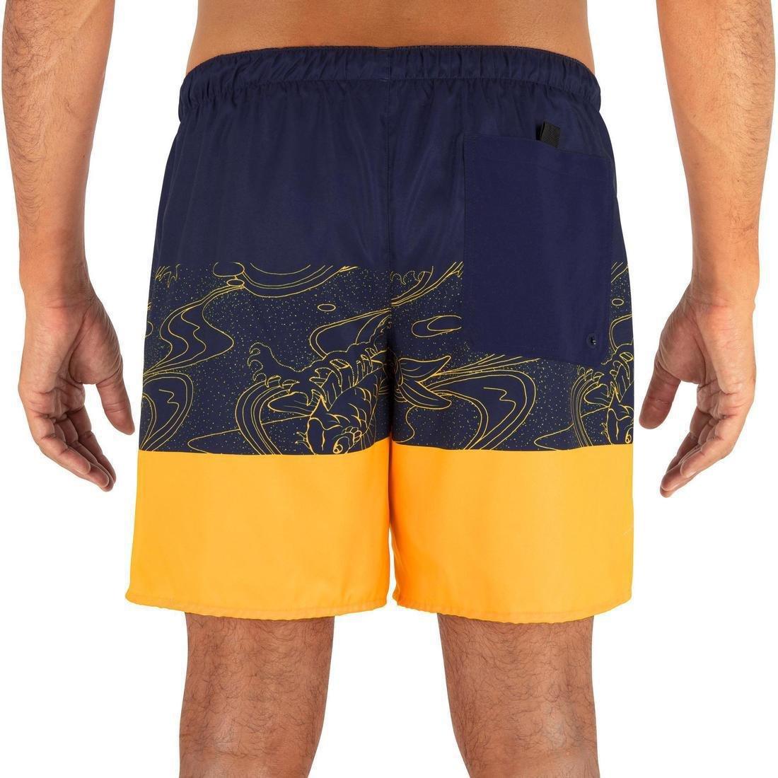 Mens 100 Short Surfing Boardshorts Square, Orange, , large image number 3