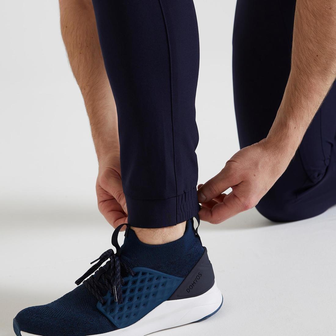 W34 L34  Slim-Fit Fitness Bottoms - Dark Grey, Asphalt Blue, No Color, large image number 4