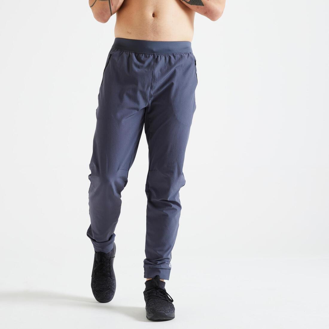 W34 L34  Slim-Fit Fitness Bottoms - Dark Grey, Asphalt Blue, , large image number 5
