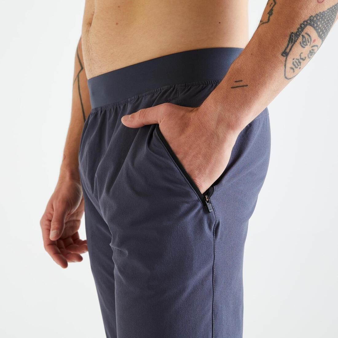 W34 L34  Slim-Fit Fitness Bottoms - Dark Grey, Asphalt Blue, No Color, large image number 10