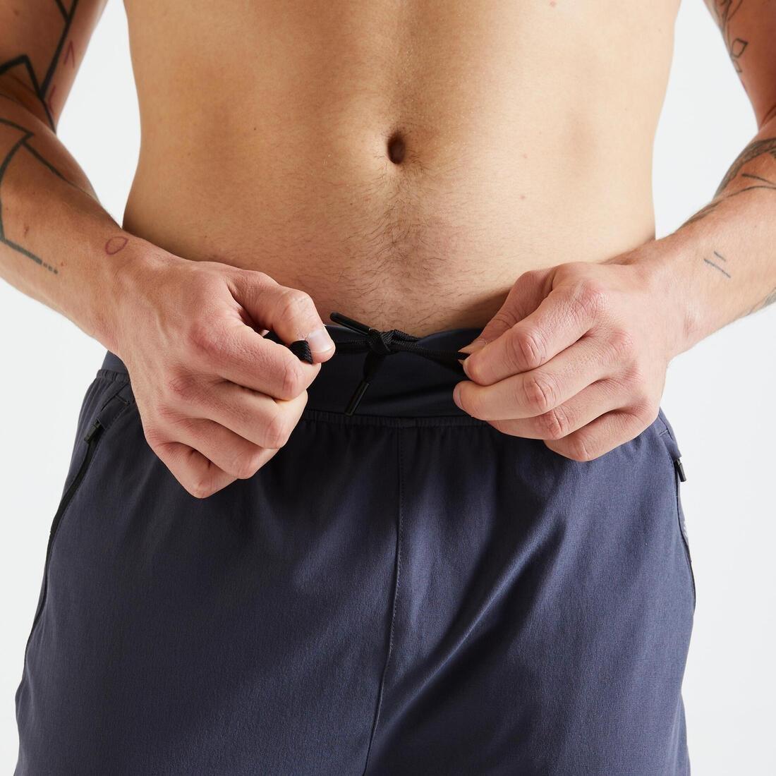 W34 L34  Slim-Fit Fitness Bottoms - Dark Grey, Asphalt Blue, No Color, large image number 12