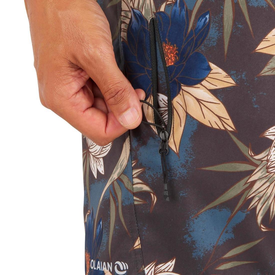 S-M  Surfing Standard Boardshorts 500 Gradient, Khaki, , large image number 7