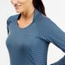 QUECHUA - 2X-Large Women's Long-Sleeved Mountain Walking T-Shirt Mh550, Storm Grey