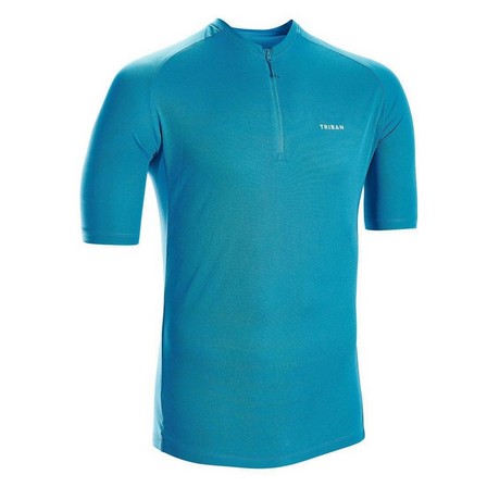 TRIBAN - 2XL  Men's Road Cycling Short-Sleeved Jersey, Teal Blue