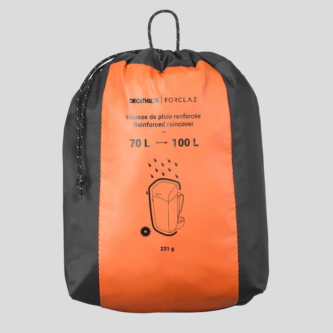 Reinforced Backpack Rain Cover 70/100L, Burnt Orange, , large image number 2