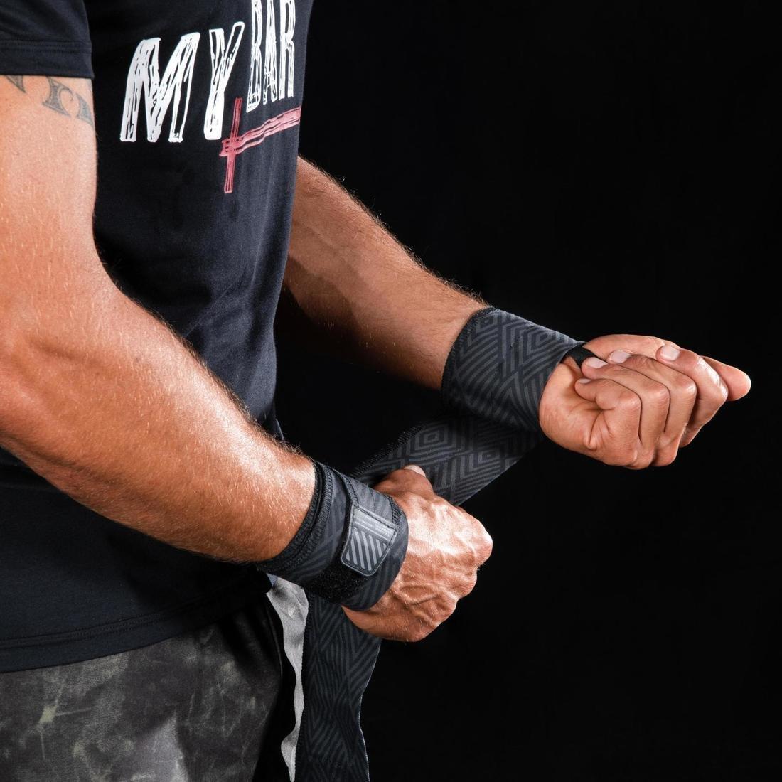 Cross Training Wrist Wraps, Navy Blue, , large image number 4