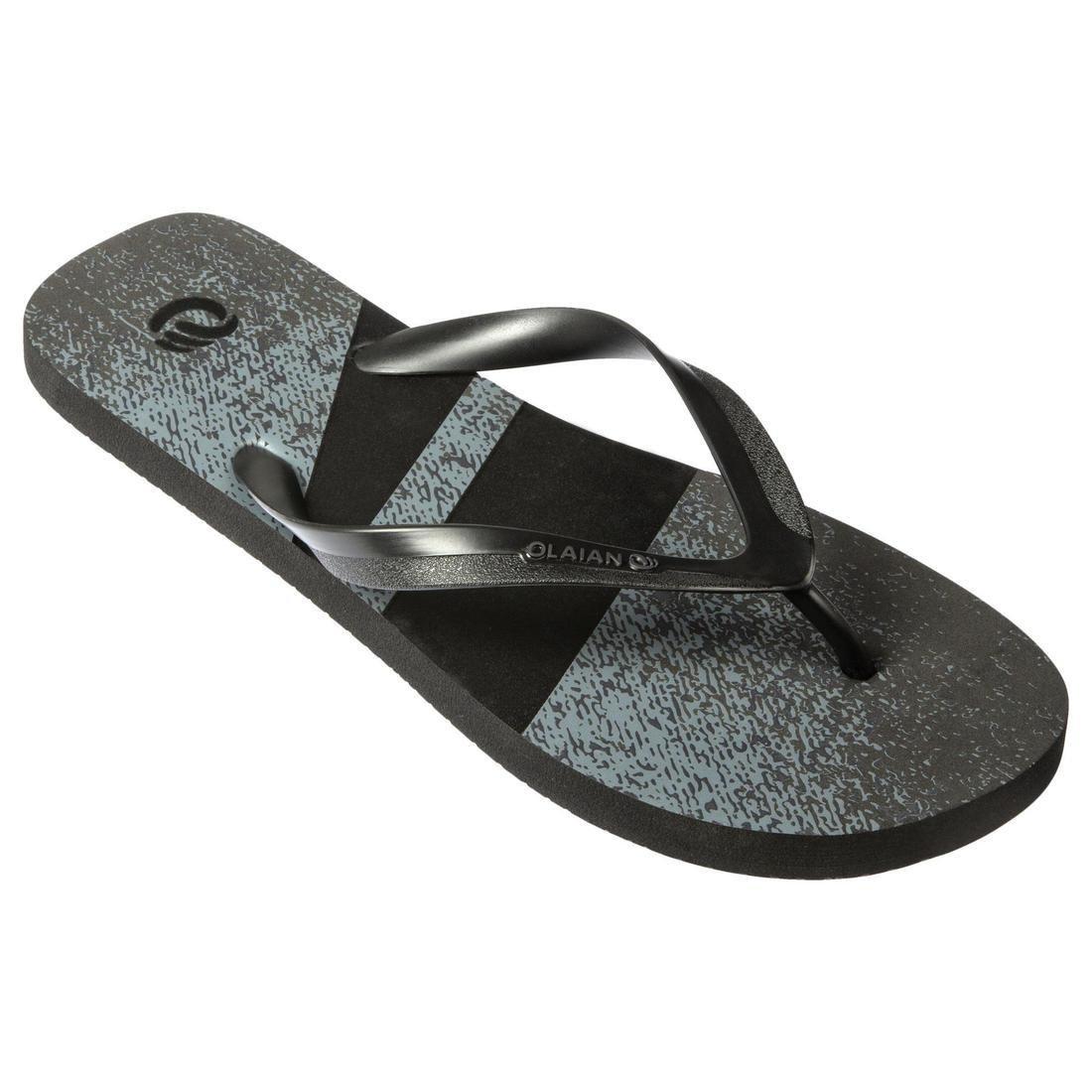EU 45-47  TO100 Print Wave Men's Flip-Flops, Black, , large image number 0