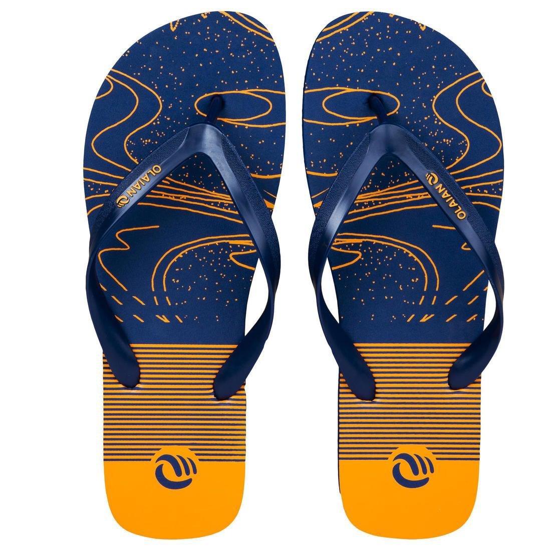 EU 45-47  TO100 Print Wave Men's Flip-Flops, Black, , large image number 9