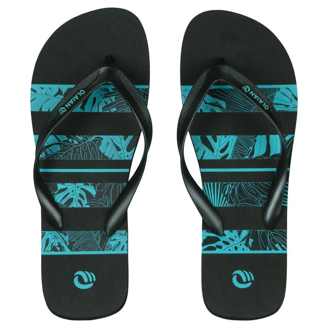 EU 45-47  TO100 Print Wave Men's Flip-Flops, Black, , large image number 12