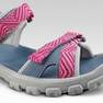 QUECHUA - EU 32-33  Kids' Walking Sandals - Jr Size 12.5 To 4 - Blue Grey