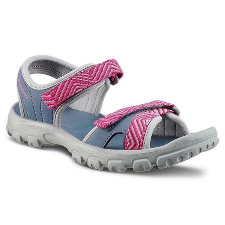 QUECHUA - EU 34-35  Kids' Walking Sandals - Jr Size 12.5 To 4 - Blue Grey