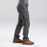 FORCLAZ - Large  Men's Trekking Trousers - Travel 100, Carbon Grey
