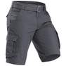 FORCLAZ - Extra Large  Men's Travel Trekking Cargo Shorts - Travel 100, Carbon Grey